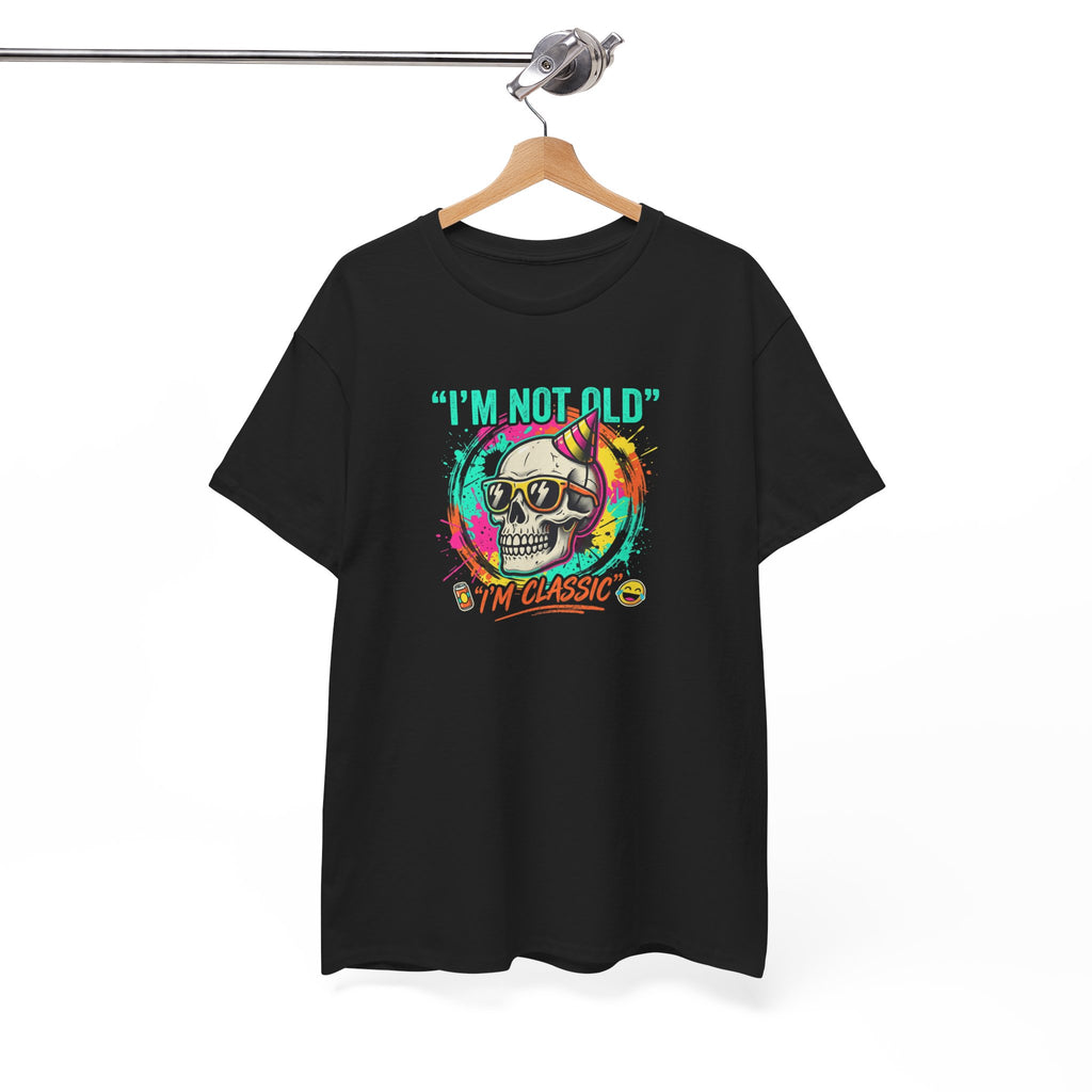 Vintage Skull Tee - "I'm Not Old, I'm Classic" Retro Skull Birthday Shirt