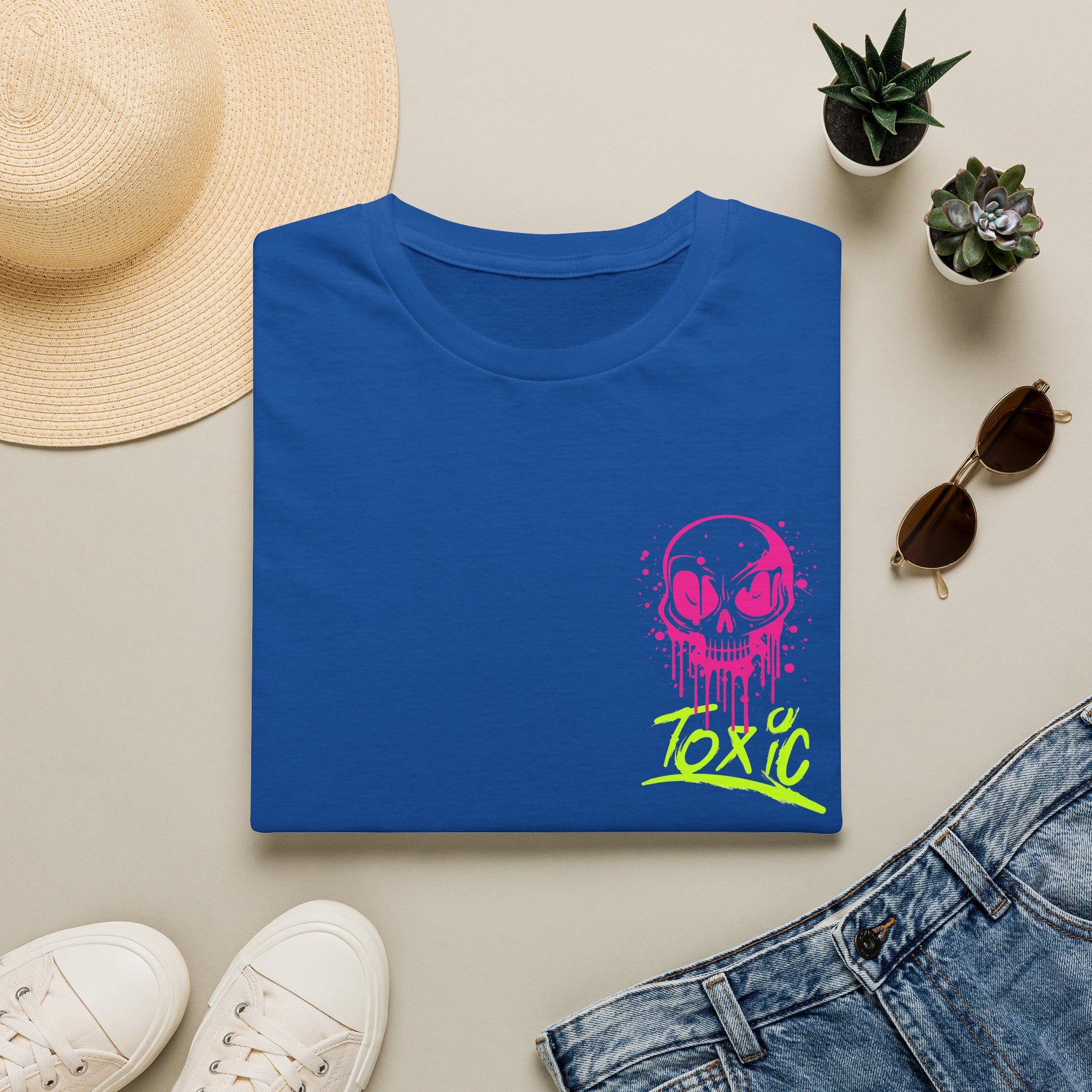 T-Shirt — Neon Drip Skull "Toxic" Graphic