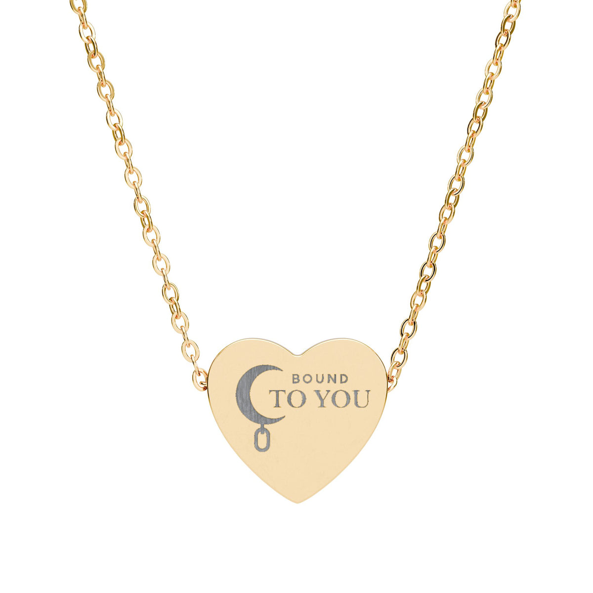 Submission Heart Necklace – “Bound To You” Crescent Moon Pendant | Meaningful Symbolic Jewellery