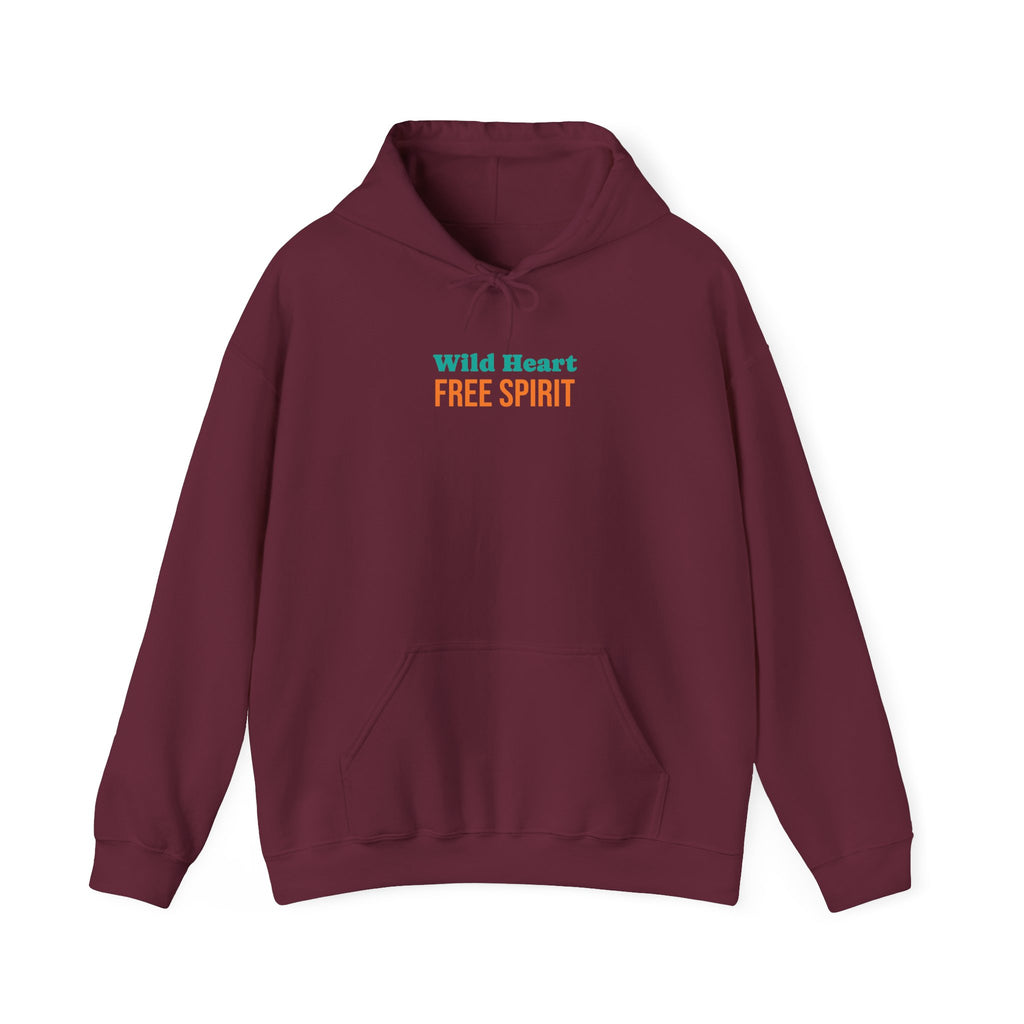 Wild Heart Free Spirit Floral Goddess Fox Hoodie - Front and Back Design