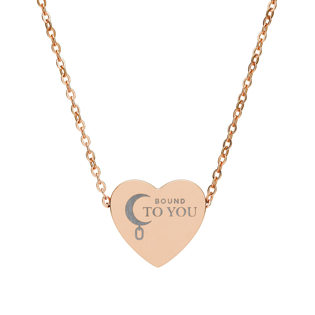Submission Heart Necklace – “Bound To You” Crescent Moon Pendant | Meaningful Symbolic Jewellery