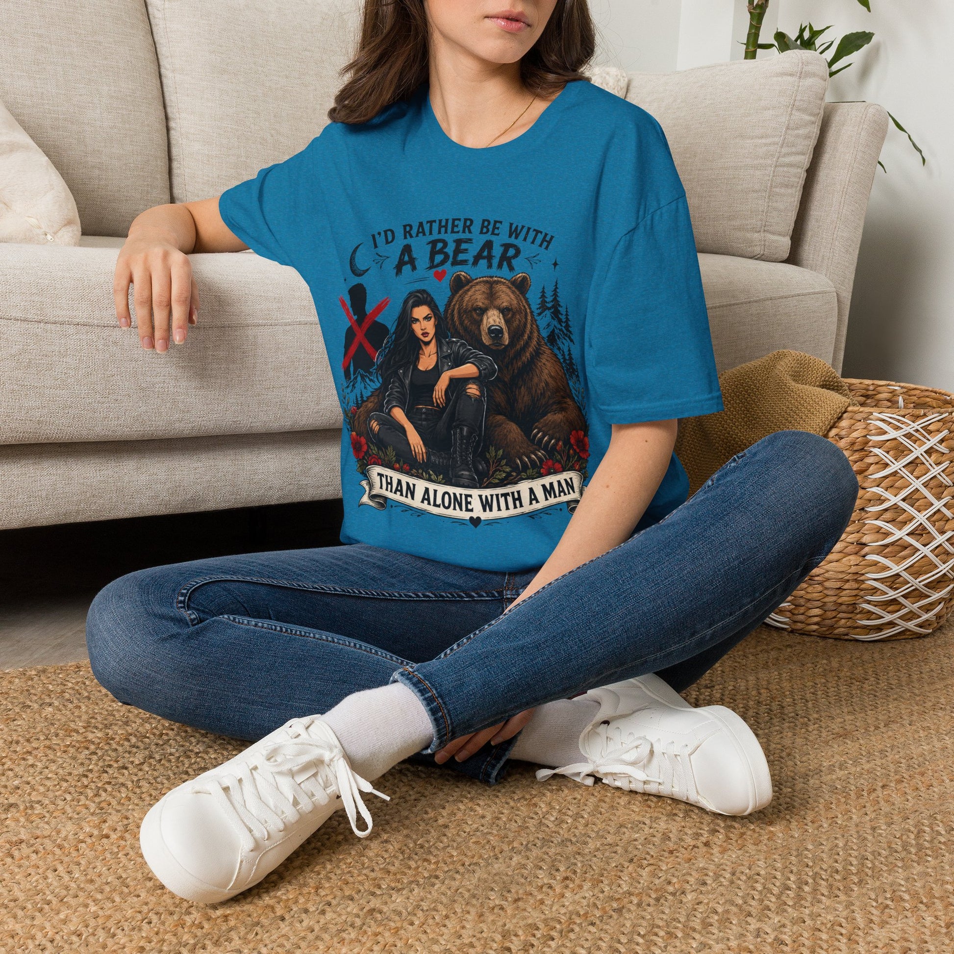 I'd Rather Be With a Bear T-Shirt Than Alone With a Man T-Shirt