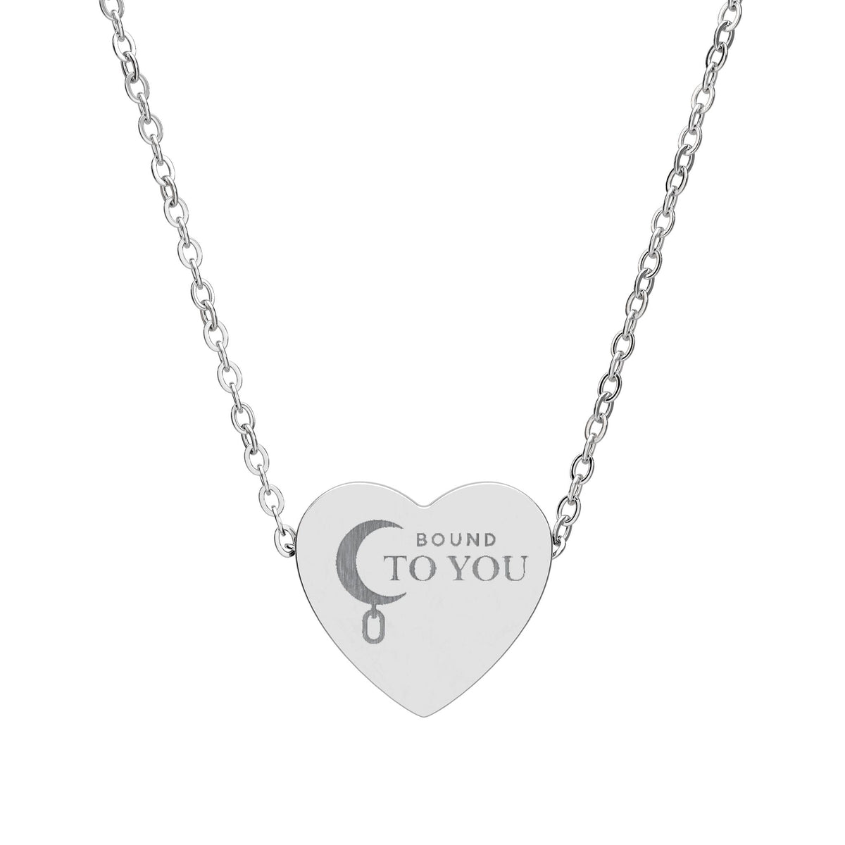Submission Heart Necklace – “Bound To You” Crescent Moon Pendant | Meaningful Symbolic Jewellery