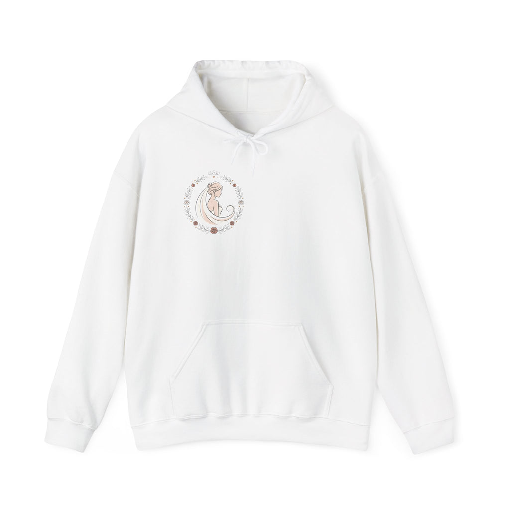 Wifey Back Print Customise Hoodie – Bridal Minimal Moon Goddess Graphic Pullover - Custom Text - Unique just for you