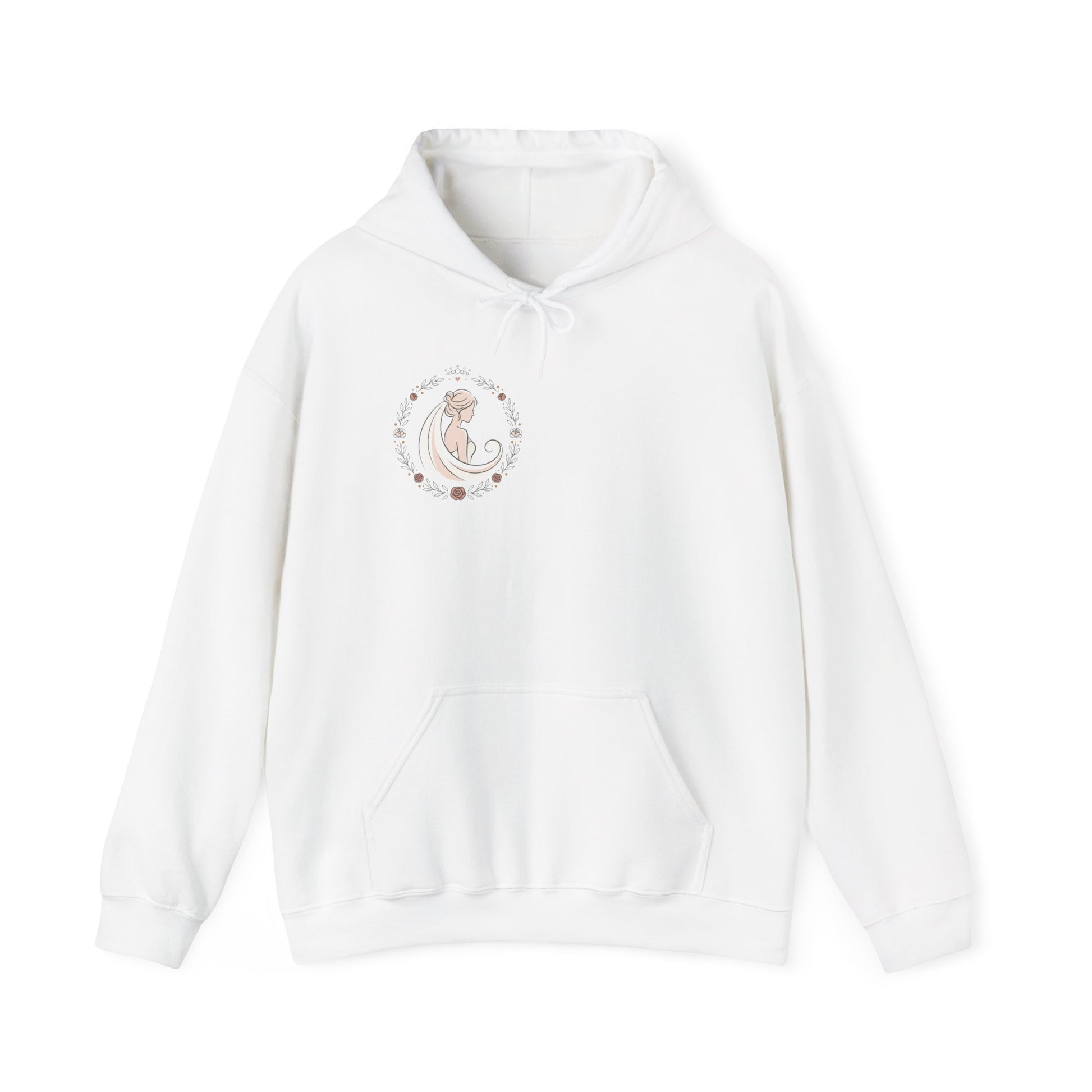 Wifey Back Print Customise Hoodie – Bridal Minimal Moon Goddess Graphic Pullover - Custom Text - Unique just for you