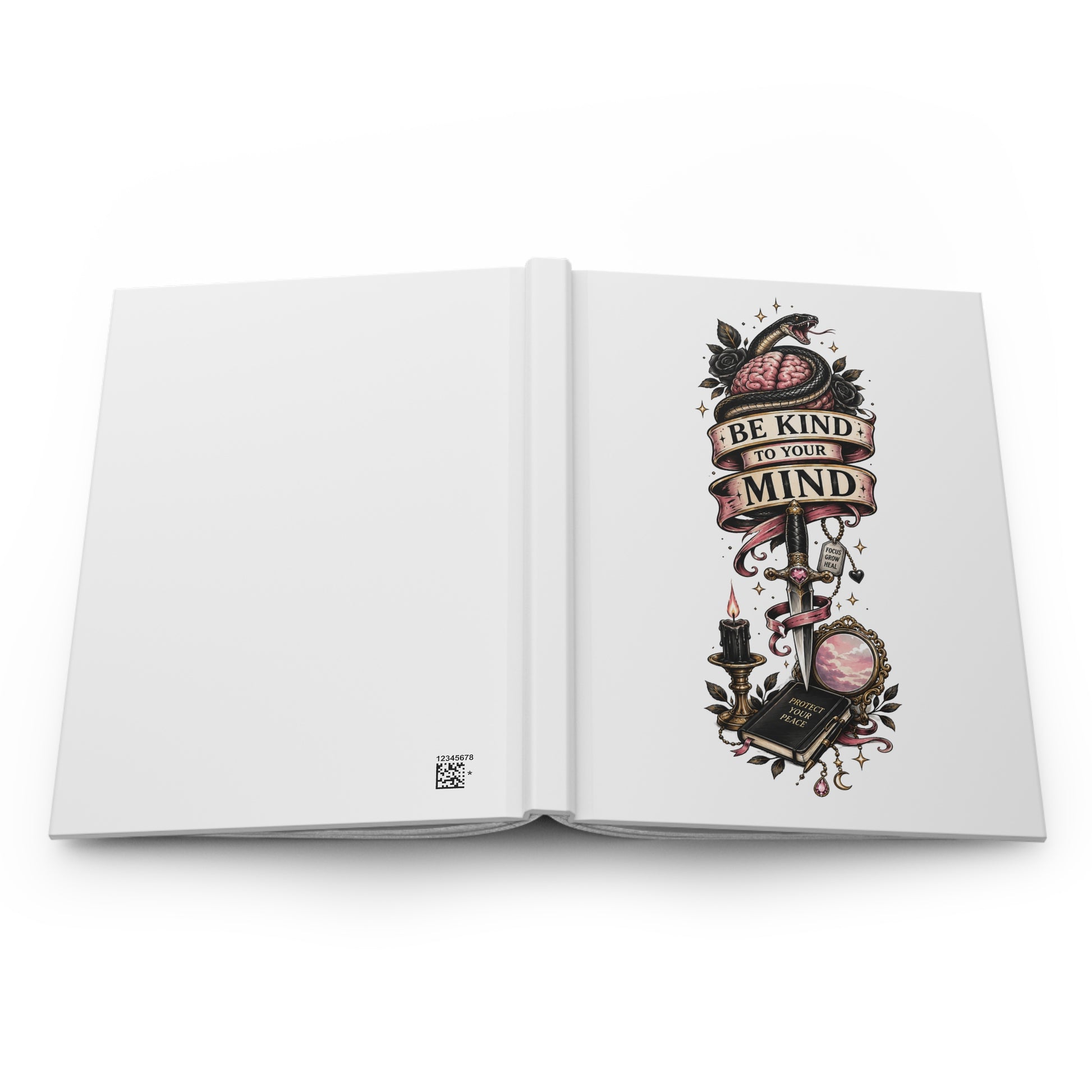 Be Kind to Your Mind Hardcover Journal — Mental Health Gratitude Notebook