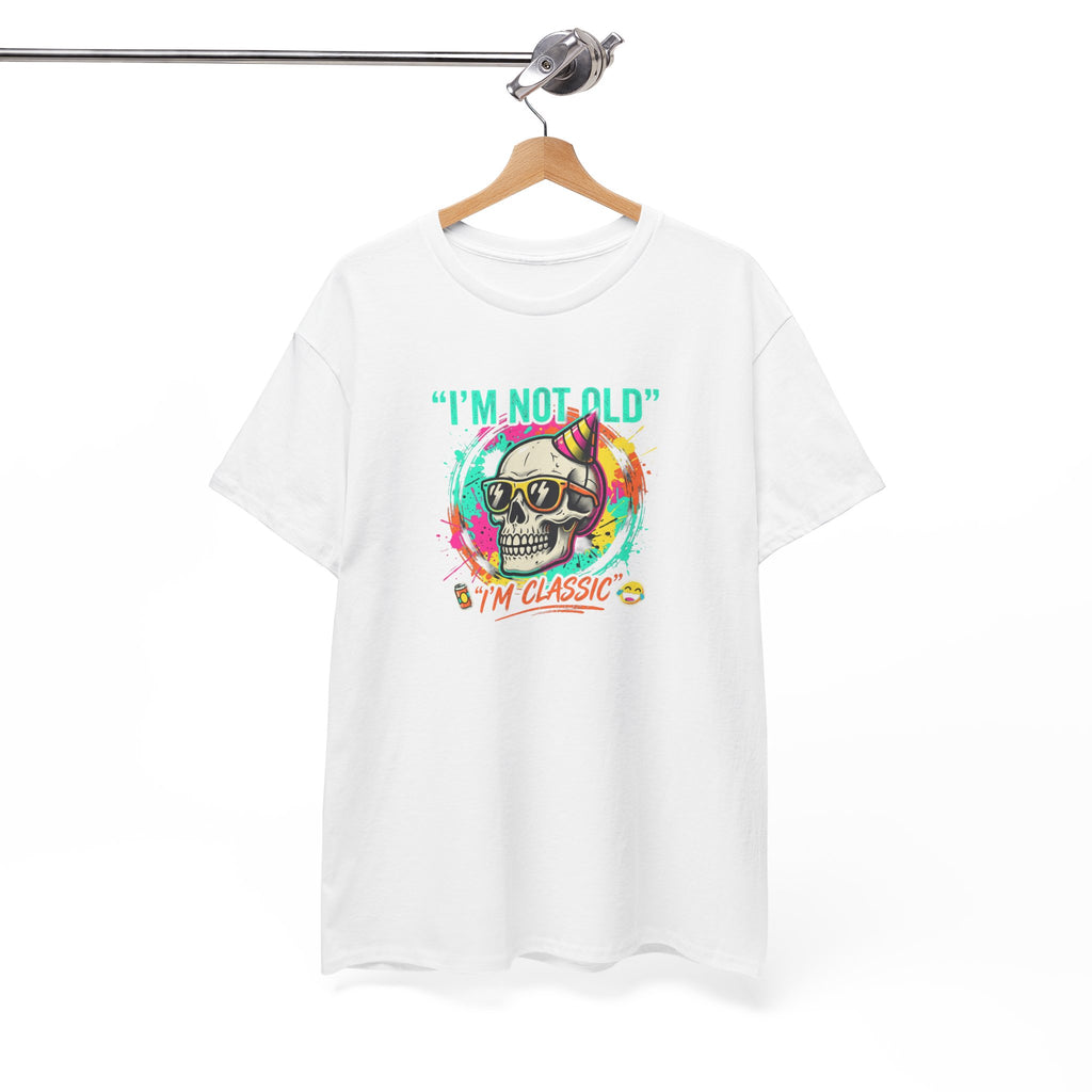 Vintage Skull Tee - "I'm Not Old, I'm Classic" Retro Skull Birthday Shirt