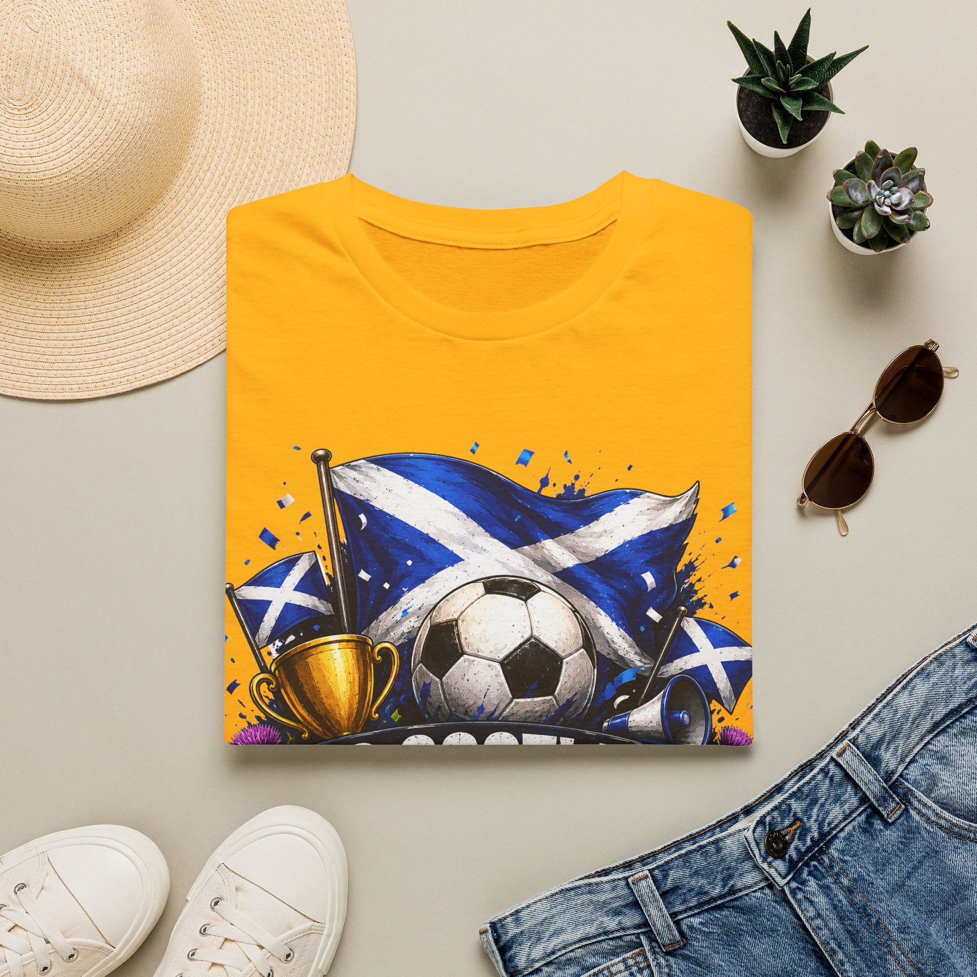 Football World Cup T‑Shirt — 'No Scotland No Party' Soccer Scotland Flag Tee