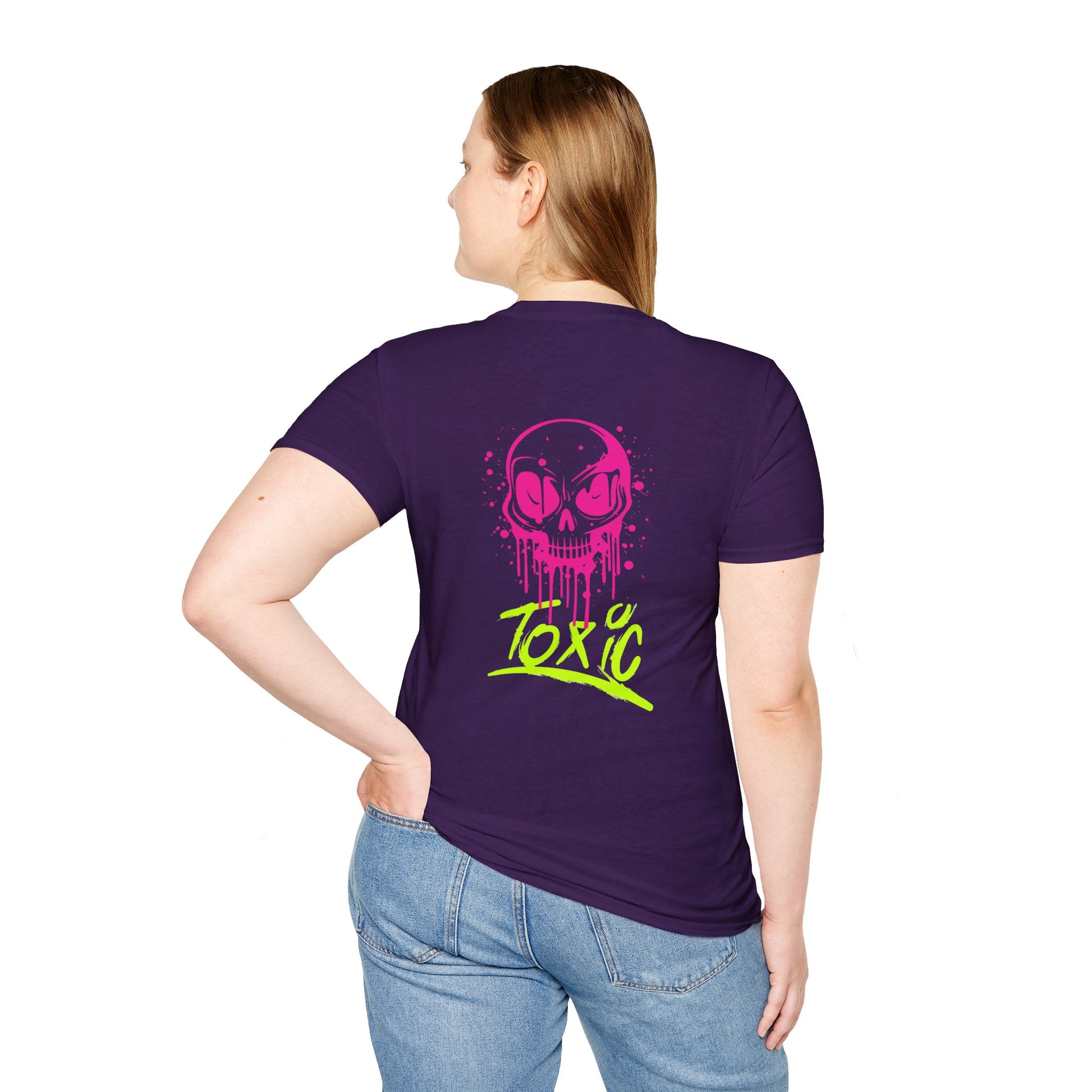T-Shirt — Neon Drip Skull "Toxic" Graphic