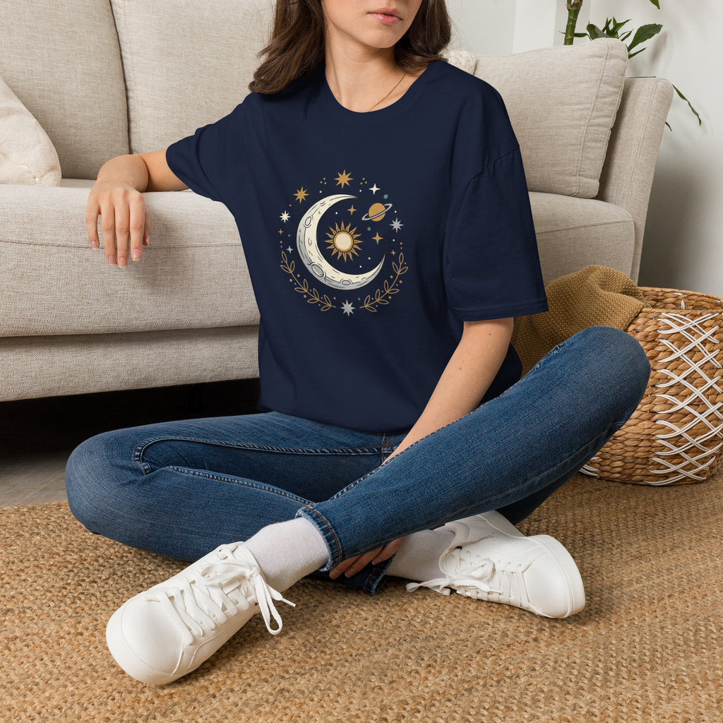 Celestial Moon & Sun Tee — Vintage Astrology Graphic T-Shirt