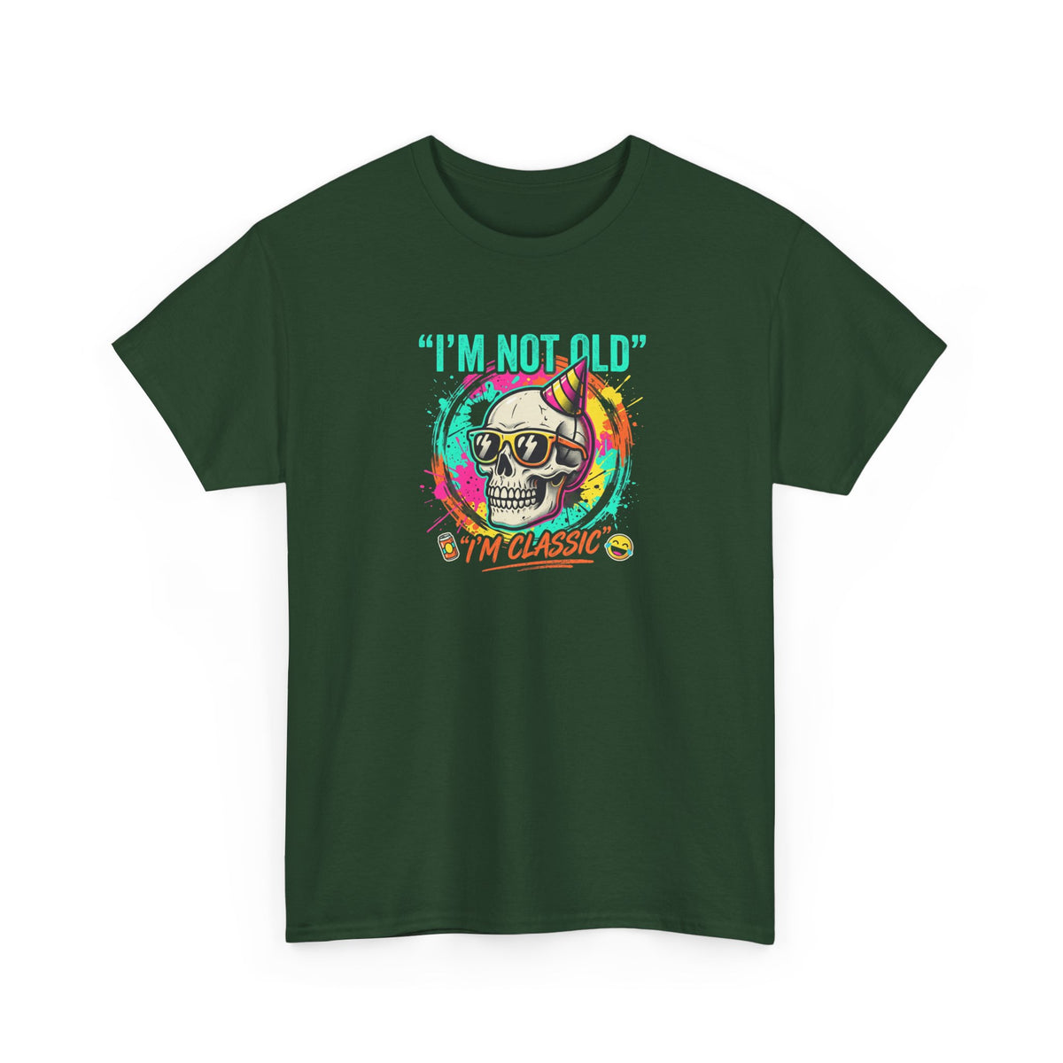 Vintage Skull Tee - "I'm Not Old, I'm Classic" Retro Skull Birthday Shirt
