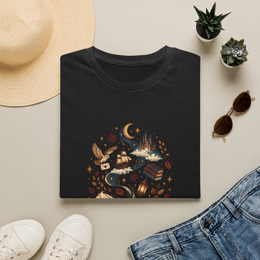 Enchanted Open Book T-Shirt – Magical Reading and Book Lover Design