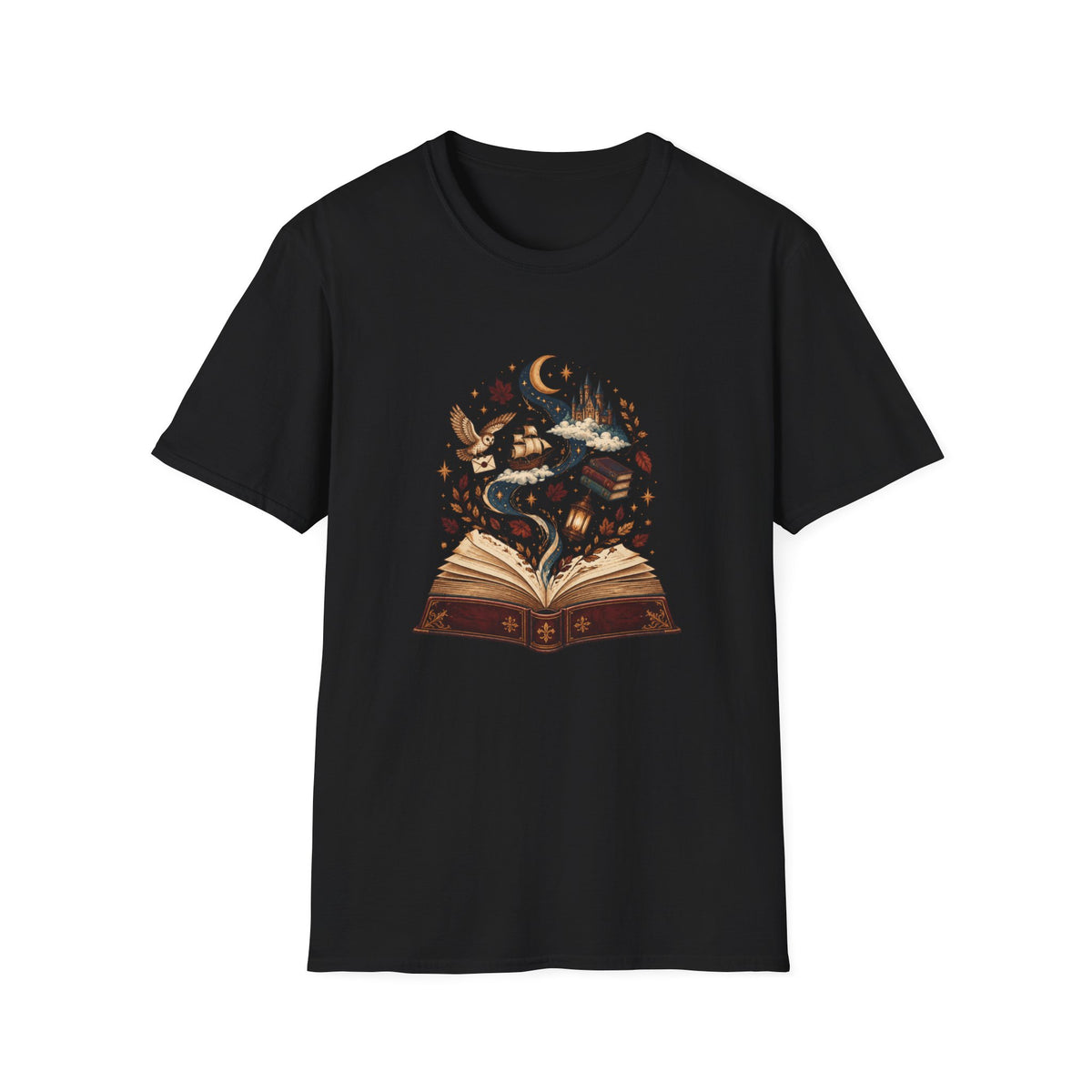 Enchanted Open Book T-Shirt – Magical Reading and Book Lover Design