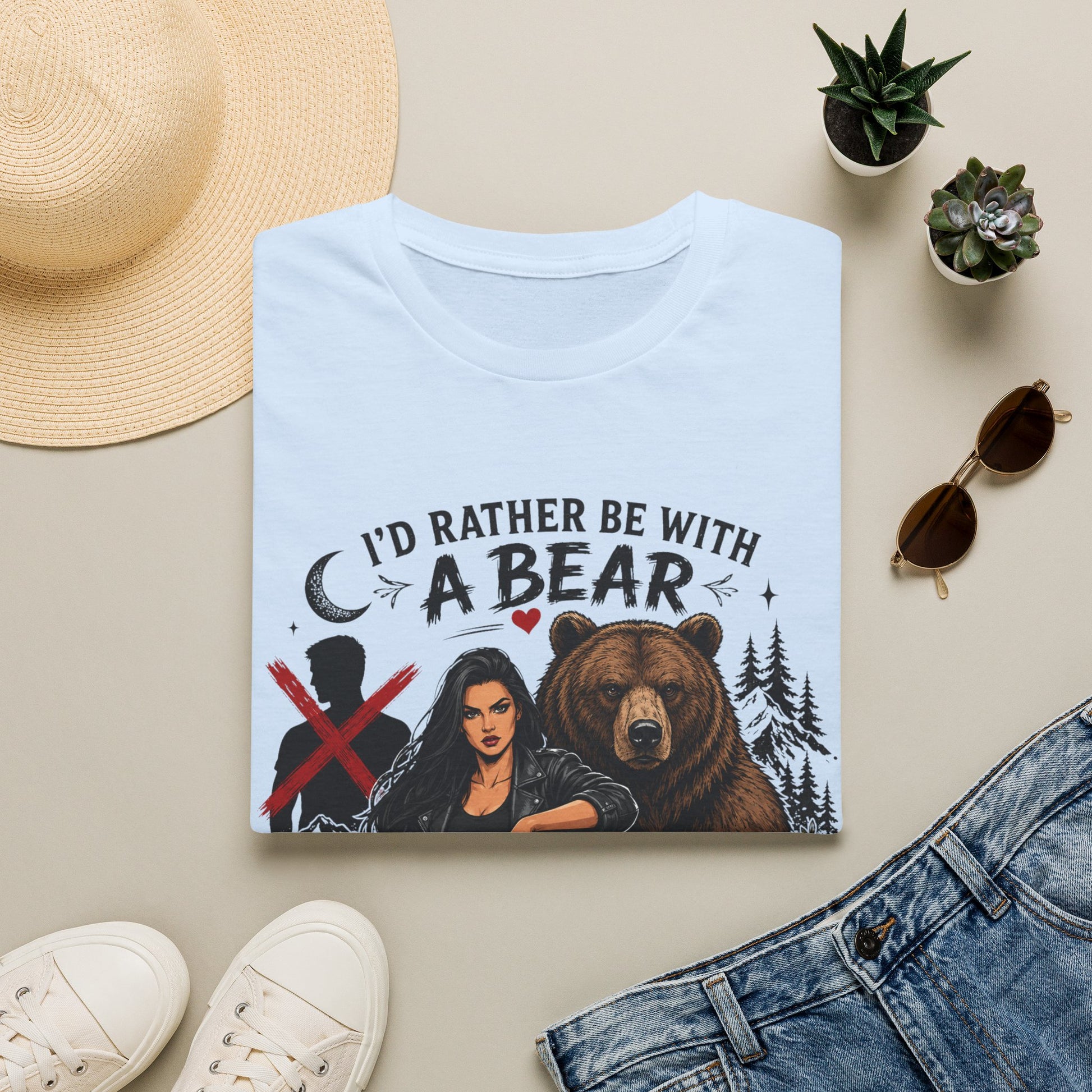 I'd Rather Be With a Bear T-Shirt Than Alone With a Man T-Shirt