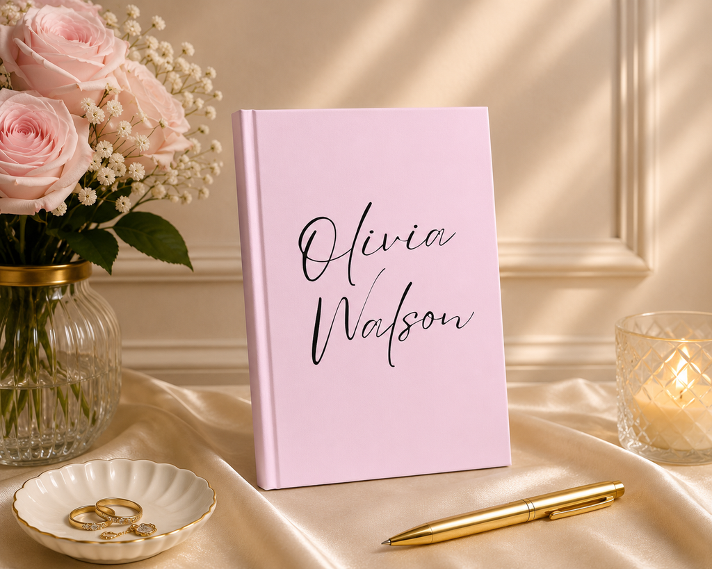 Personalised Hardcover Journal – Custom Name Notebook, A5 Size