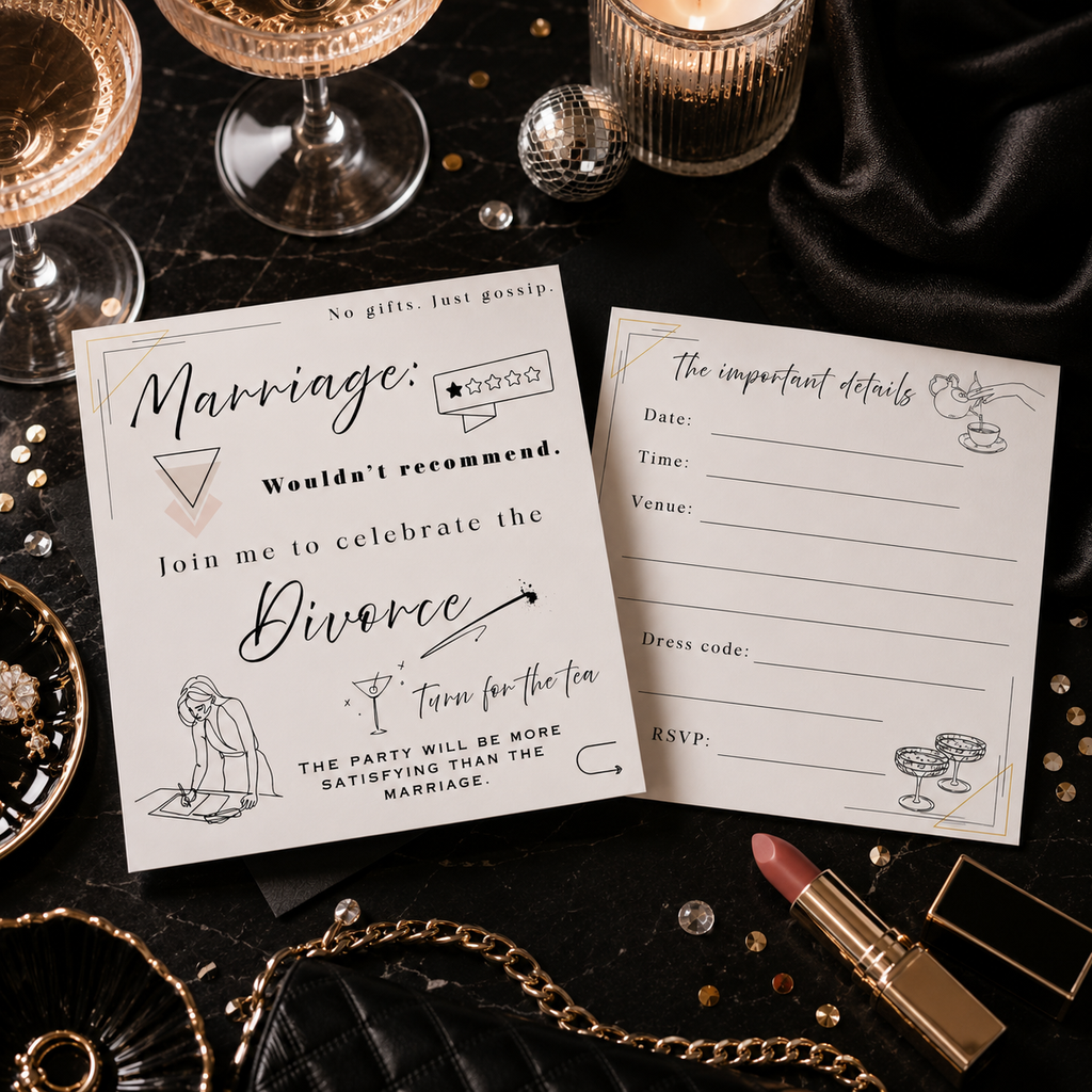 Divorce Party Savage Invite