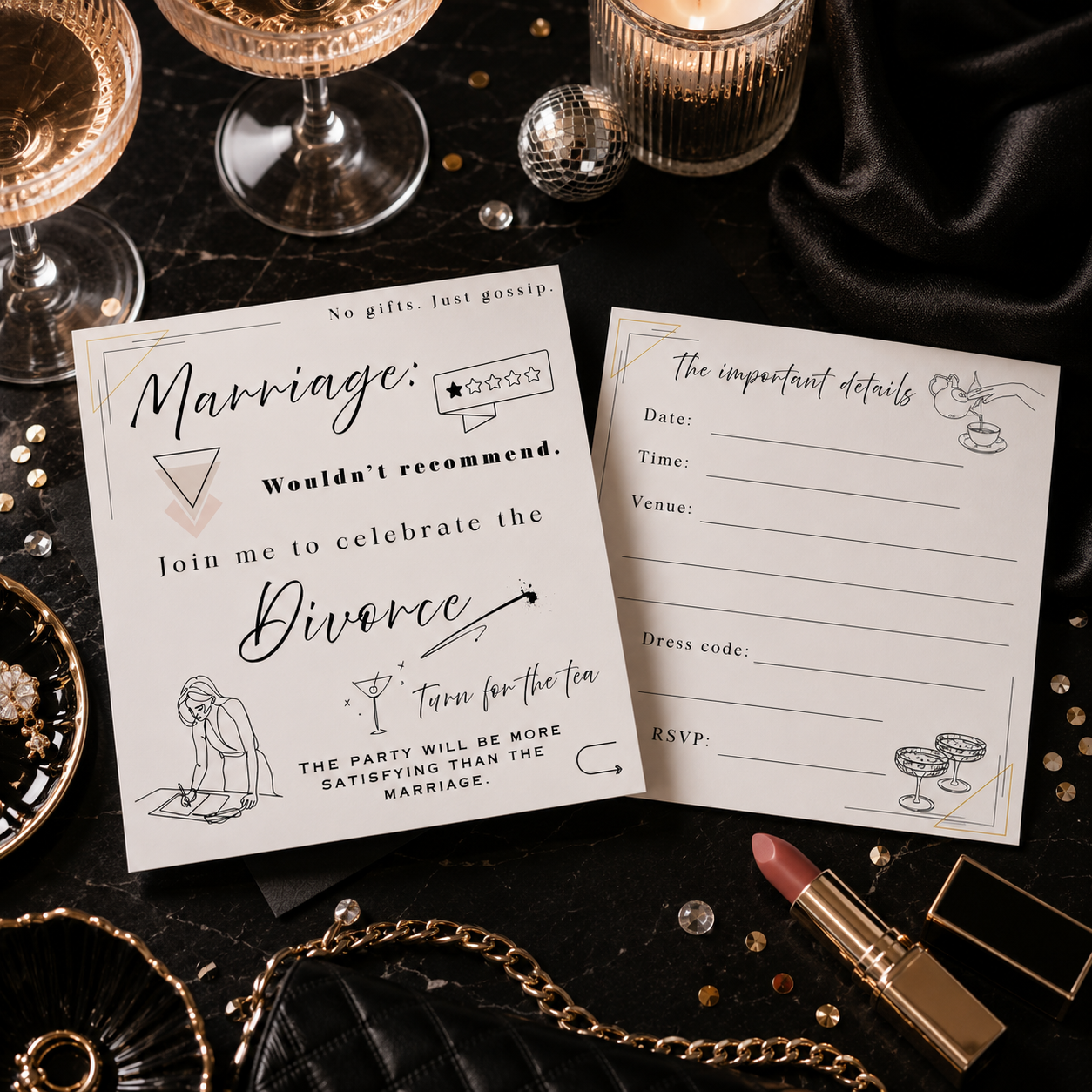 Divorce Party Savage Invite