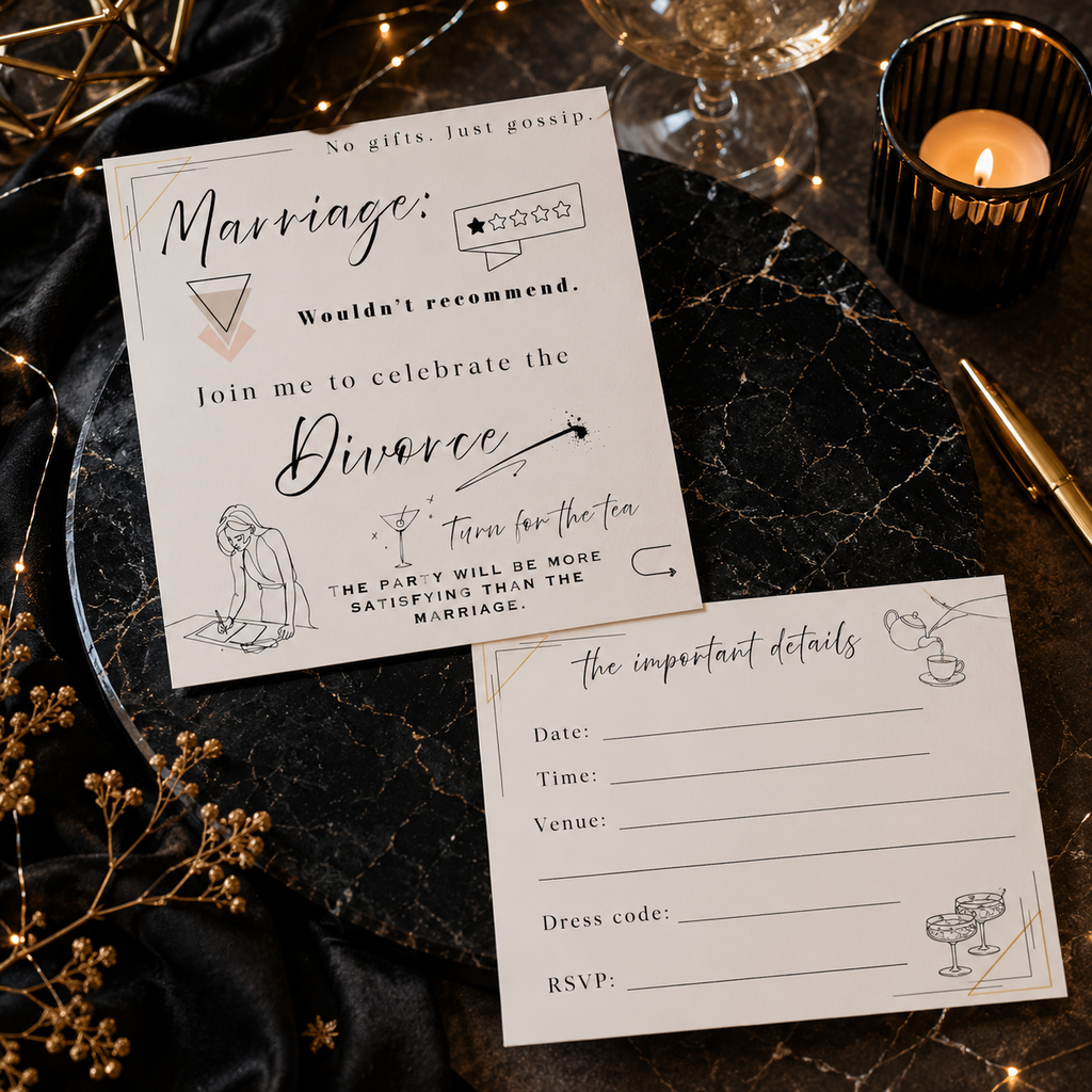 Divorce Party Savage Invite