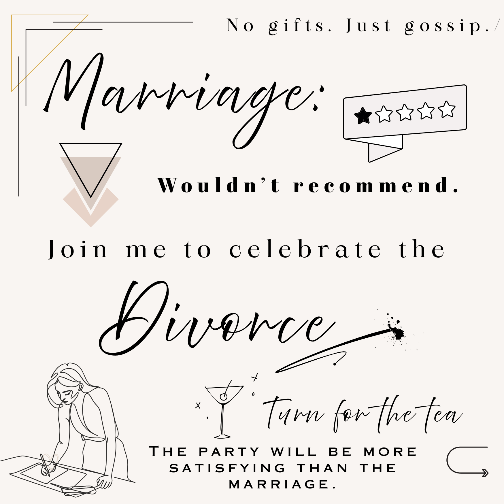 Divorce Party Savage Invite
