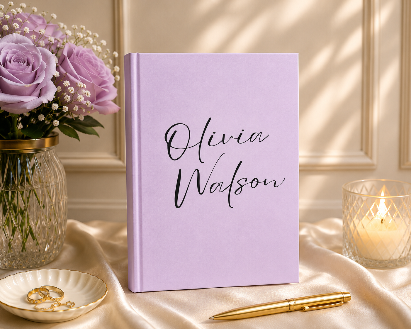 Personalised Hardcover Journal – Custom Name Notebook, A5 Size