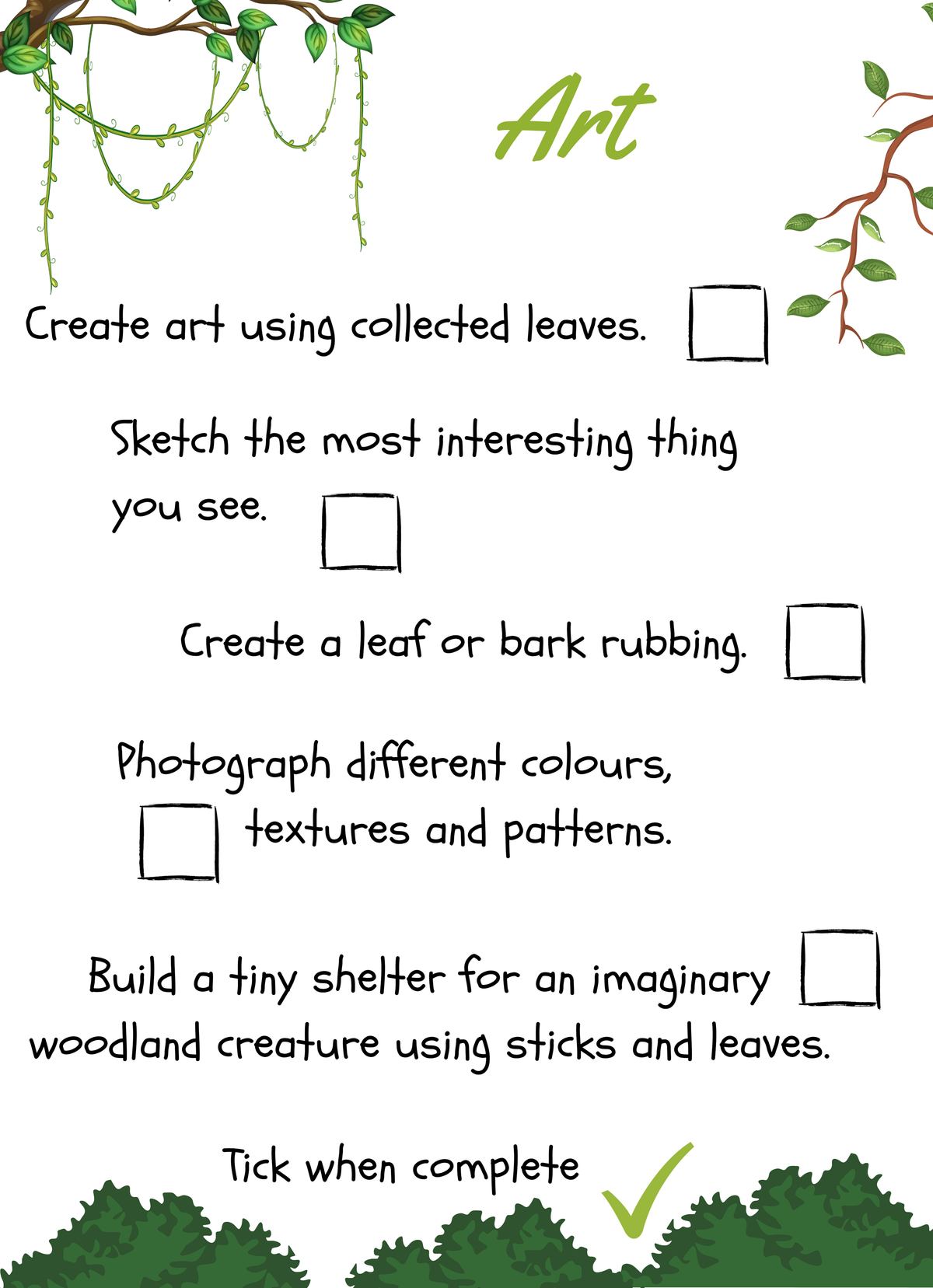 FOREST ADVENTURE FREE PRINTABLE - HOME EDUCATION