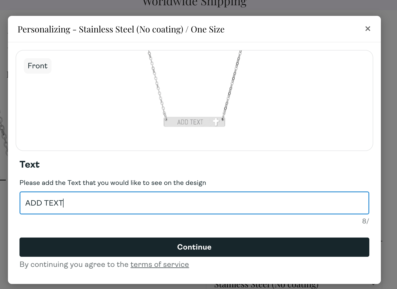 Personalised Cross Bar Necklace – Custom Christian Name, Bible Verse or Faith Message | Engraved Cross Necklace Gift