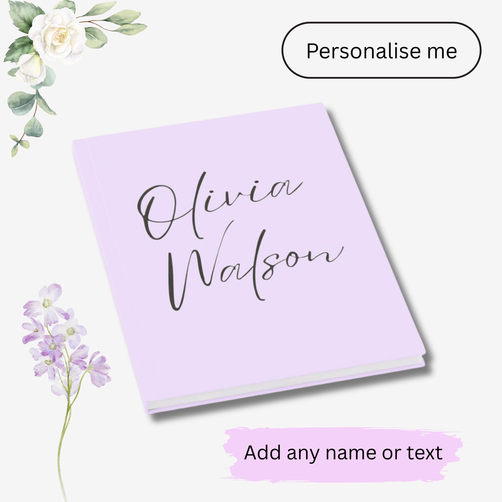 Personalised Hardcover Journal – Custom Name Notebook, A5 Size