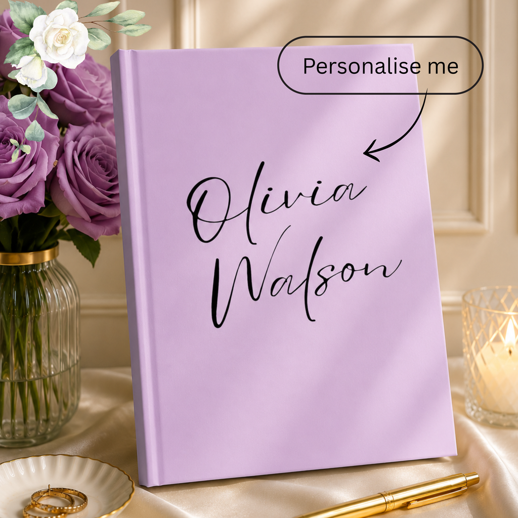 Personalised Hardcover Journal – Custom Name Notebook, A5 Size