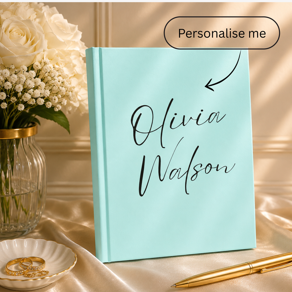 Personalised Hardcover Journal – Custom Name Notebook, A5 Size