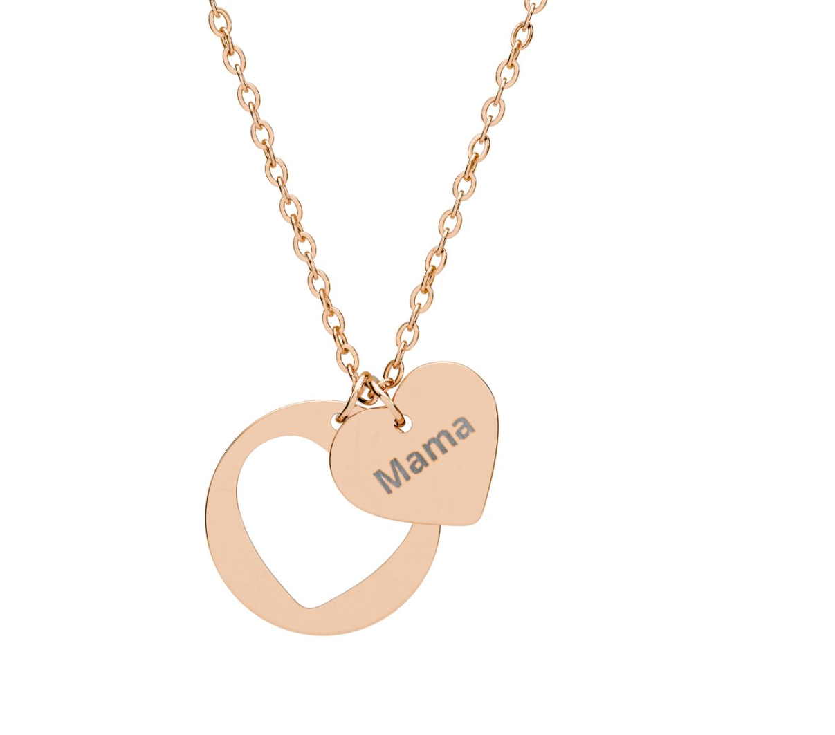 Personalised Heart Necklace | Custom Engraved Name Pendant | Gold, Silver &amp; Rose Gold Gift for Her