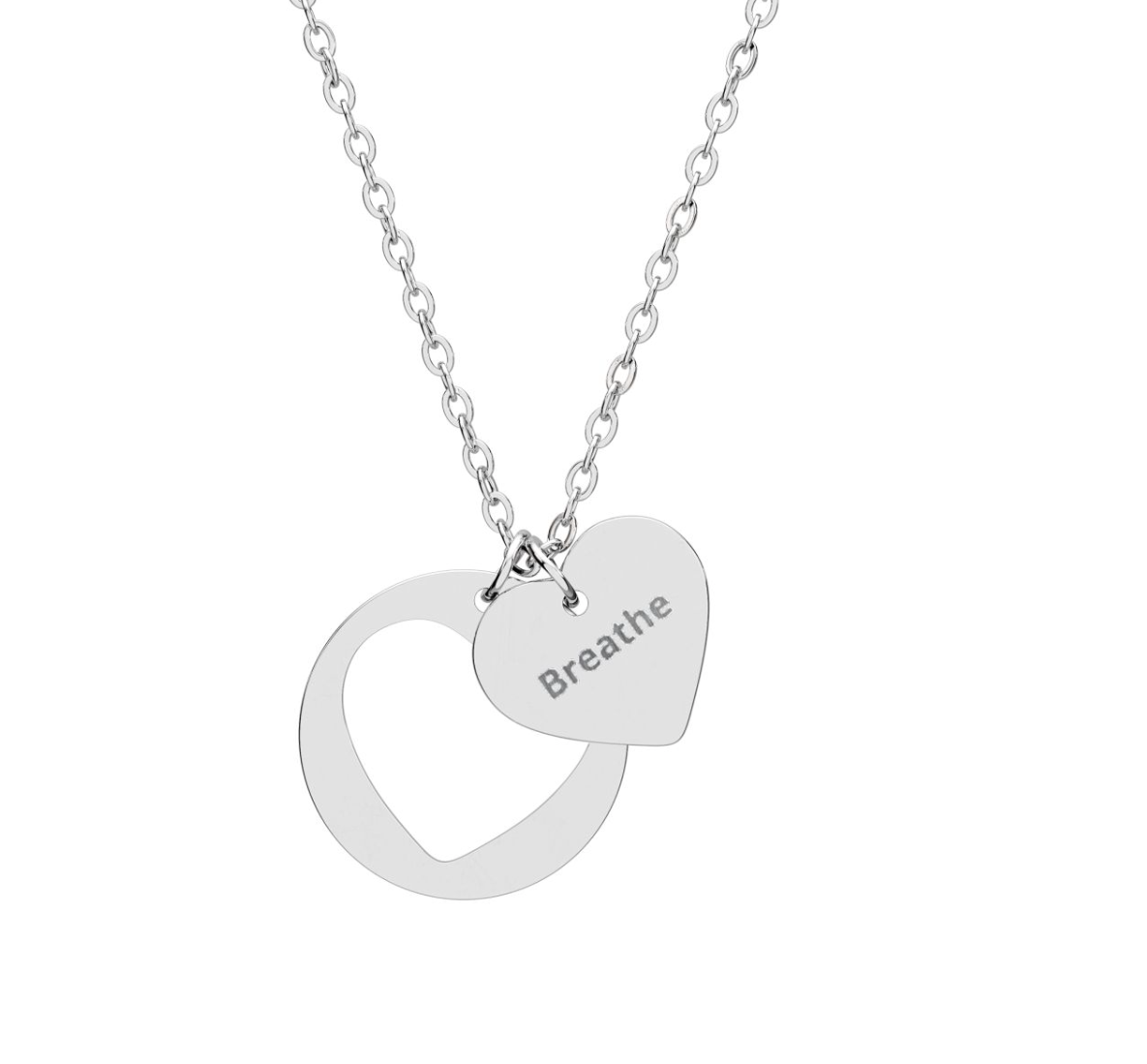 Personalised Heart Necklace | Custom Engraved Name Pendant | Gold, Silver &amp; Rose Gold Gift for Her