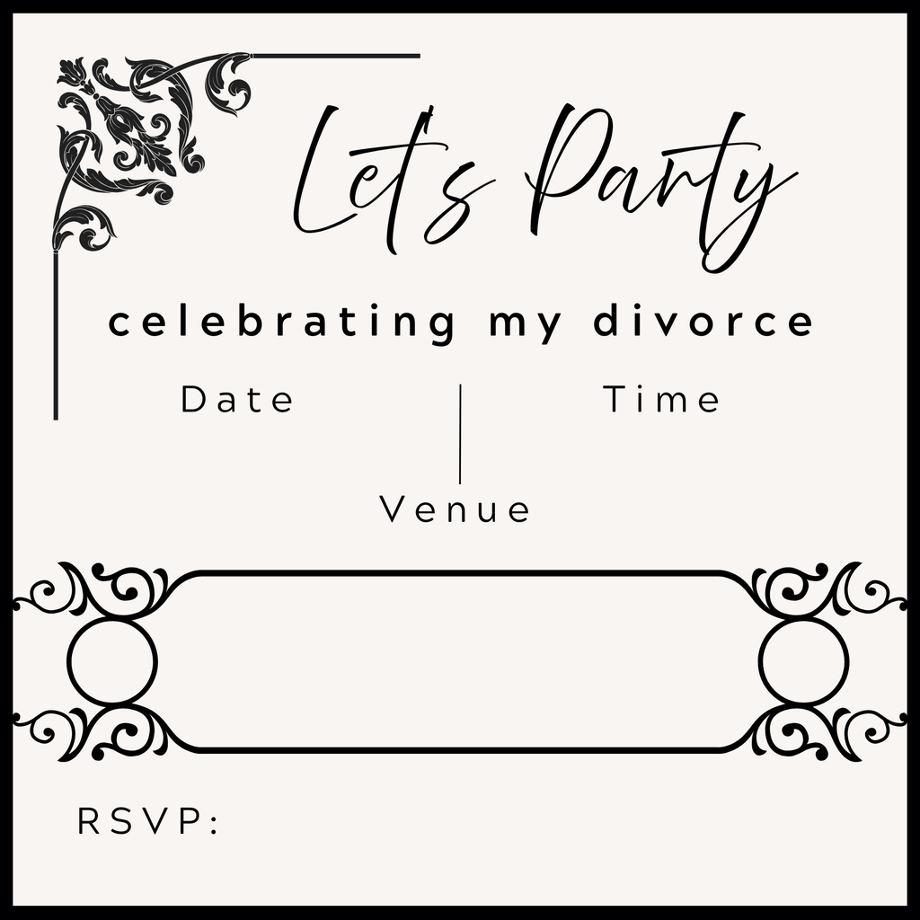 Funny Divorce Party Invitation - The Trash Took Itself Out - Party I 5.8” Square Invite - Printed Front & Back - Divorce Celebration Invite