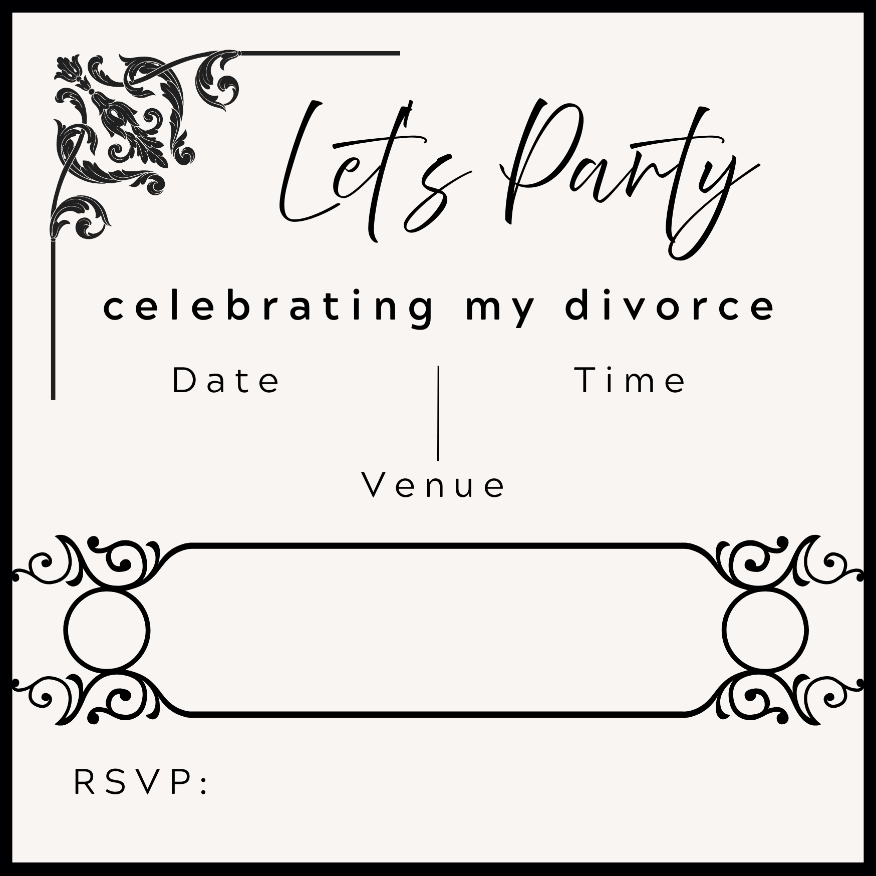 Funny Divorce Party Invitation - The Trash Took Itself Out - Party I 5.8” Square Invite - Printed Front & Back - Divorce Celebration Invite