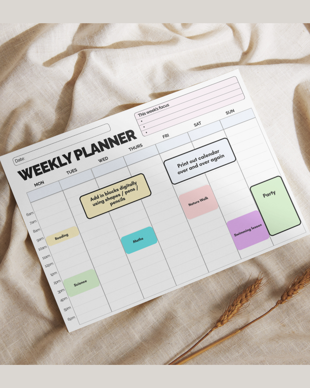 Home Education Planner, A4 Printable and Digital Homeschool Organiser, 50 Page PDF