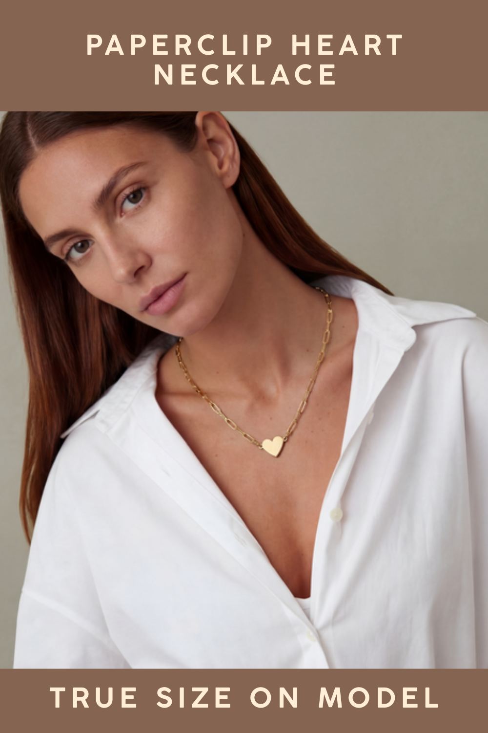 Wander Without Fear Paperclip Heart Necklace – Wanderlust Gift, Travel Lover Necklace, Ocean Inspired Jewellery, Adventure Heart Pendant, Gold, Rose Gold & Silver
