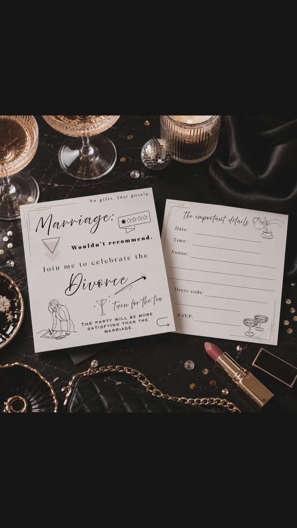 Divorce Party Savage Invite