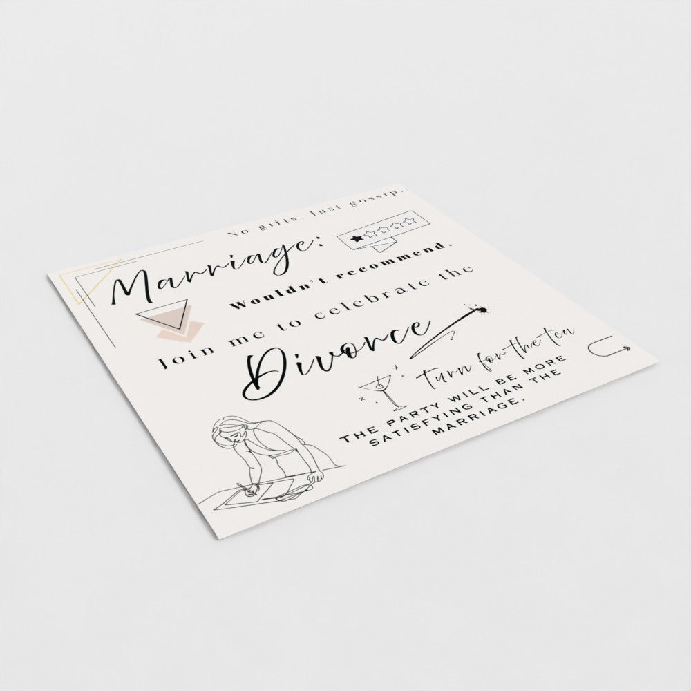 Divorce Party Savage Invite
