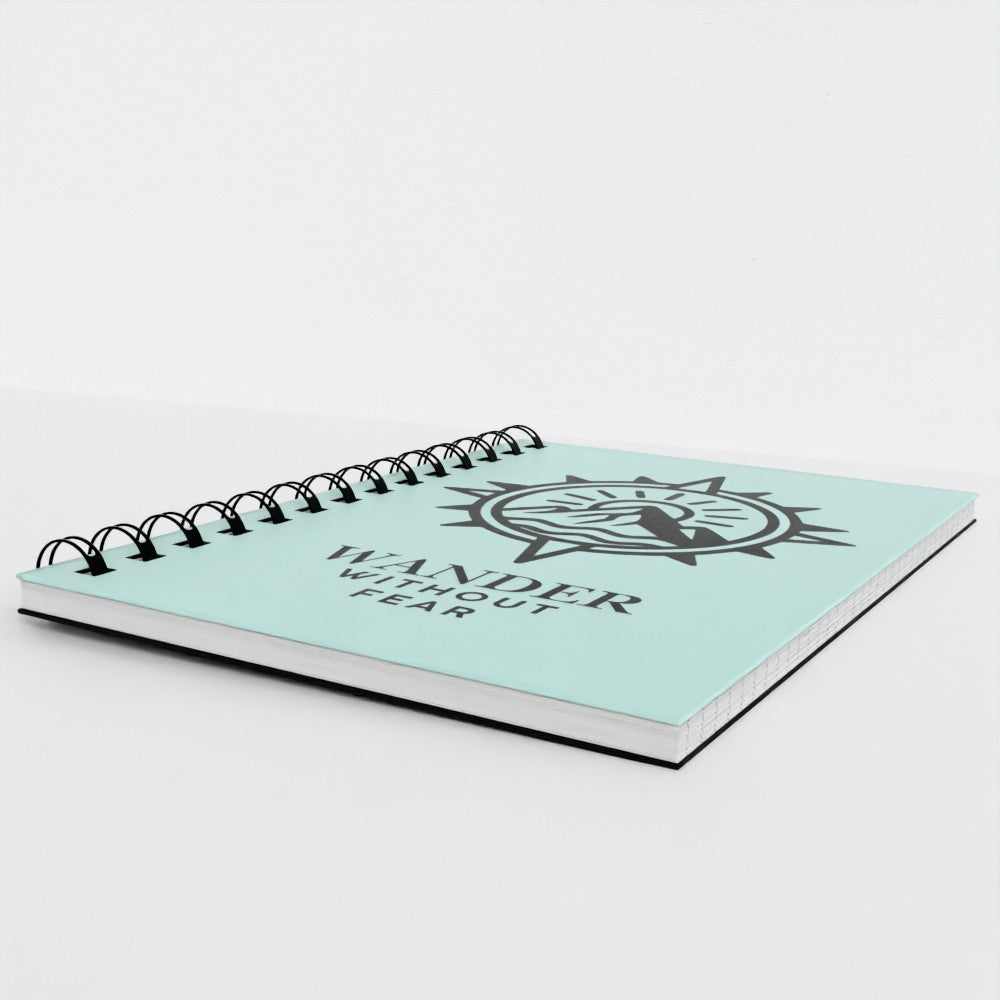 Wander Without Fear Spiral Notebook – Adventure Journal, Travel Notebook, Hiking Gift, Mountain Journal, Inspirational A5 Notebook